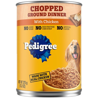 Pedigree Chopped Ground Dinner Chicken Flavor Adult Canned Soft Wet Dog Food - 13.2 Oz - Image 1