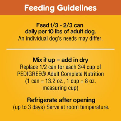 Pedigree Chopped Ground Dinner Chicken Flavor Adult Canned Soft Wet Dog Food - 13.2 Oz - Image 3