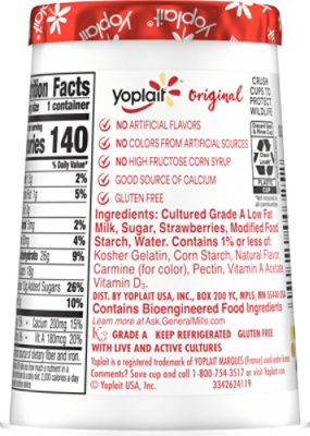 Yoplait Original Yogurt Low Fat Strawberry Cheesecake - 6 Oz - Image 6