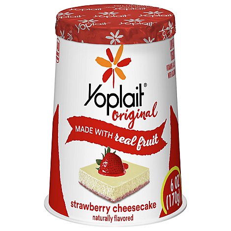 Yoplait Original Yogurt Low Fat Strawberry Cheesecake - 6 Oz