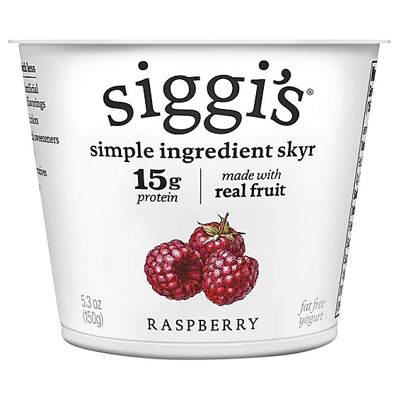 siggi's Raspberry Icelandic Skyr Nonfat Yogurt - 5.3 Oz