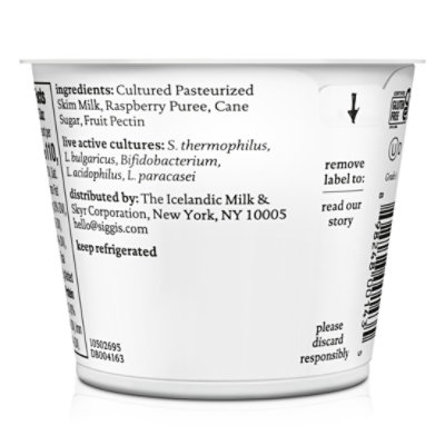 siggi's Raspberry Icelandic Skyr Nonfat Yogurt - 5.3 Oz - Image 3