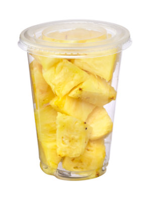 Fresh Cut Organic Pineapple Cup - 8 Oz