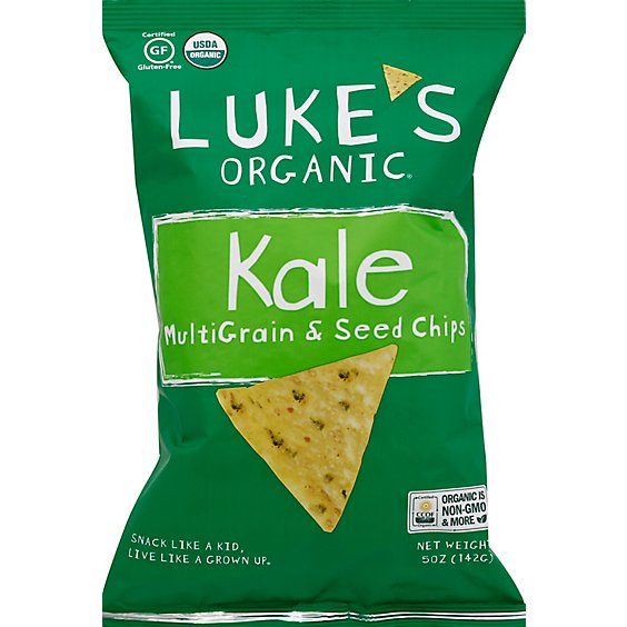 Lukes Organic Chips MultiGrain & Seed Kale - 5 Oz