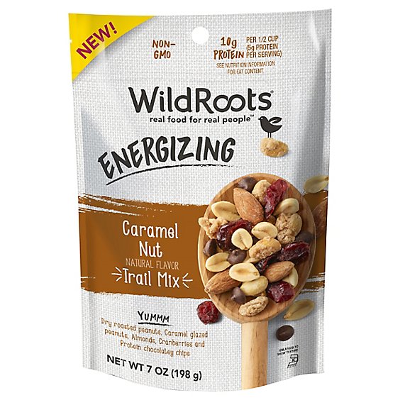 Wildroots Energizing Caramel Nut Trail Mix - 7 Oz