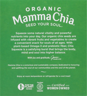 Mamma Chia Organic Vitality Snack Chia Squeeze Green Magic Pack - 4-3.5 Oz - Image 6