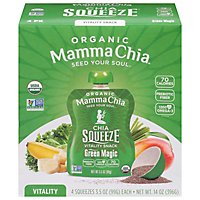 Mamma Chia Organic Vitality Snack Chia Squeeze Green Magic Pack - 4-3.5 Oz - Image 2