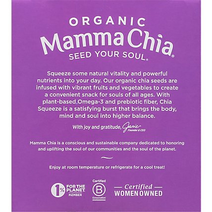 Mamma Chia Squeeze Vitality Snack Organic Blackberry Bliss - 4-3.5 Oz - Image 6