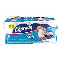 Charmin Bathroom Tissue Ultra Soft Double Roll 154 2-Ply Sheets Wrapper - 24 Roll - Image 1