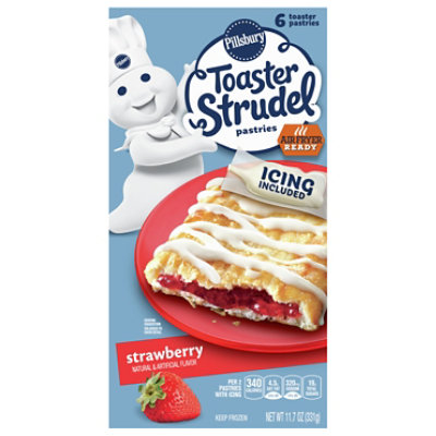 Pillsbury Toaster Strudel Pastries Strawberry 6 Count - 11.7 Oz - Image 1