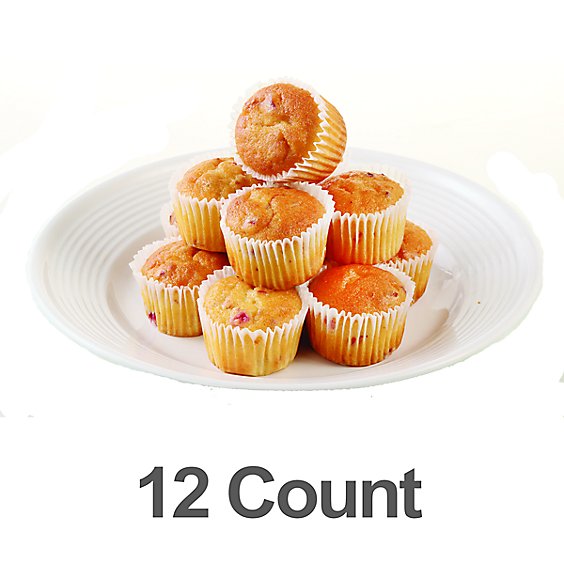 Bakery Muffins Mini Orange Cranberry 12 Count - Each