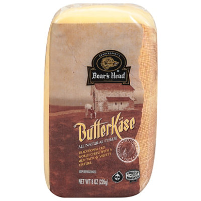 Boars Head Cheese Butterkase Pre-Cut - 8 Oz - Image 1