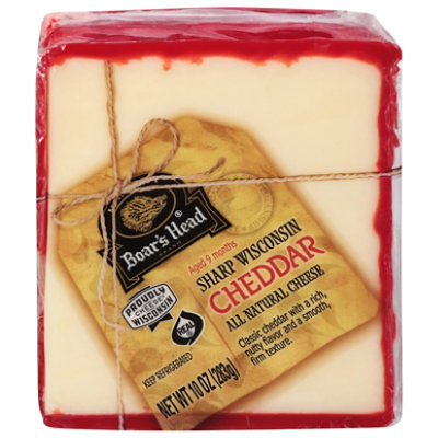 Boars Head Cheese Sharp Wisconsin Cheddar - 10 Oz - Image 1