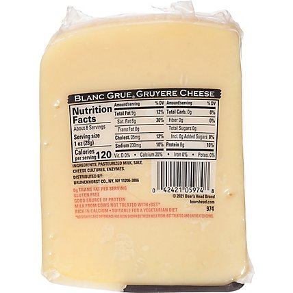 Boars Head Cheese Pre Cut Gruyere - 8 Oz - Image 3