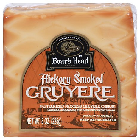 Boars Head Cheese Pre Cut Gruyere Smoked - 8 Oz