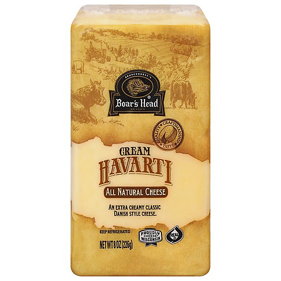 Boars Head Cheese Pre Cut Havarti Plain - 8 Oz