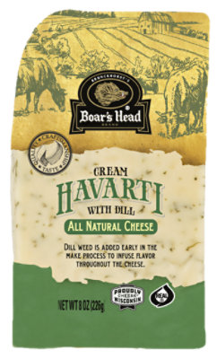 Boars Head Cheese Pre Cut Havarti Dill - 8 Oz