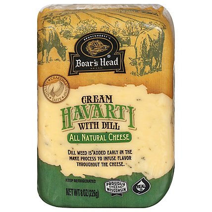 Boars Head Cheese Pre Cut Havarti Dill - 8 Oz - Image 1