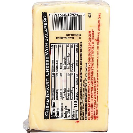 Boars Head Cheese Pre Cut Cream Havarti With Jalapeno - 8 Oz - Image 3