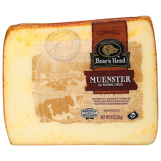 Boars Head Cheese Pre Cut Muenster - 8 Oz