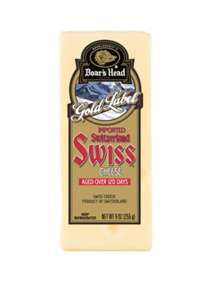 Boars Head Cheese Pre Cut Swiss Gold Imported - 9 Oz
