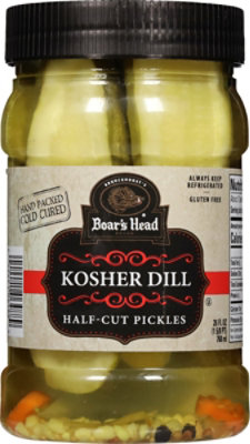 Boars Head Pickles  Jar 1/2 Cuts - 26 Oz - Image 1