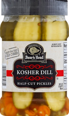 Boars Head Pickles  Jar 1/2 Cuts - 26 Oz