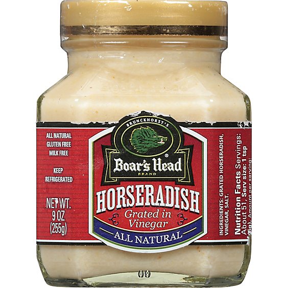 Boars Head Horseradish Grated In Vinegar Glass - 9 Oz