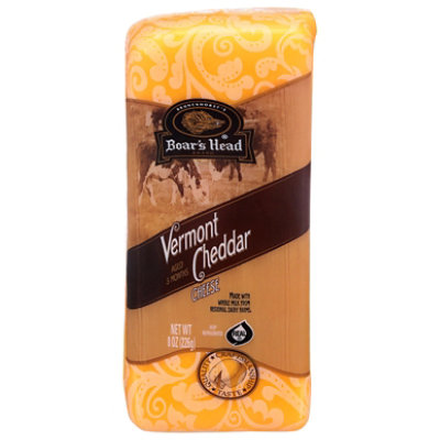 Boars Head Cheese Pre Cut Cheddar Yellow Vermont - 8 Oz