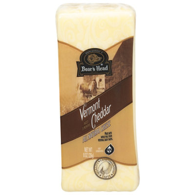 Boars Head Cheese Cheddar Vermont White Pre Cut - 8 Oz - Image 1