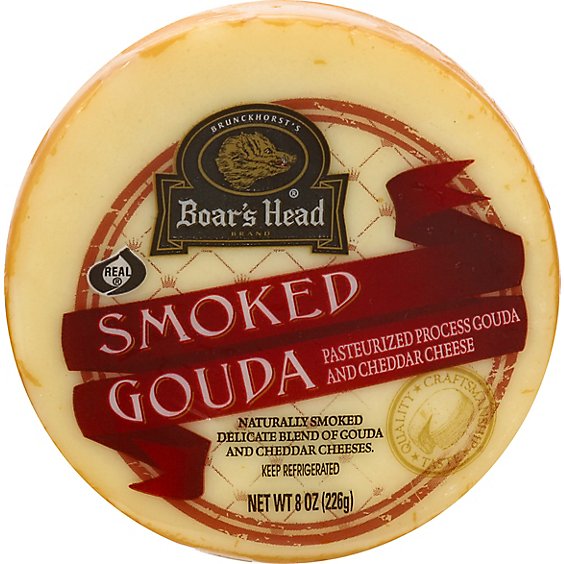 Boars Head Cheese Pre Cut Gouda Smoked - 8 Oz