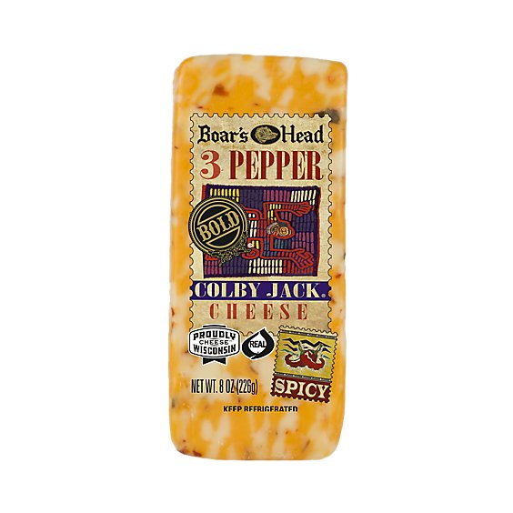 Boars Head Cheese Colby Jack 3 Pepper - 8 Oz