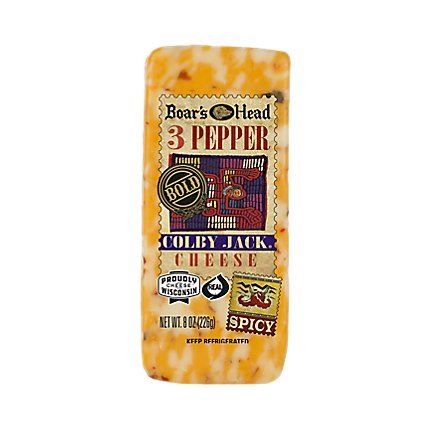 Boars Head Cheese Colby Jack 3 Pepper - 8 Oz - Image 1