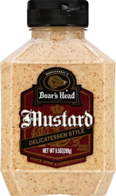 Boars Head Mustard Delicatessen Style With White Wine - 9.5 Oz - Image 1