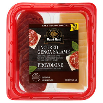 Boars Head To Go Genoa Salame & Picante Provolone Slices - 4 Oz