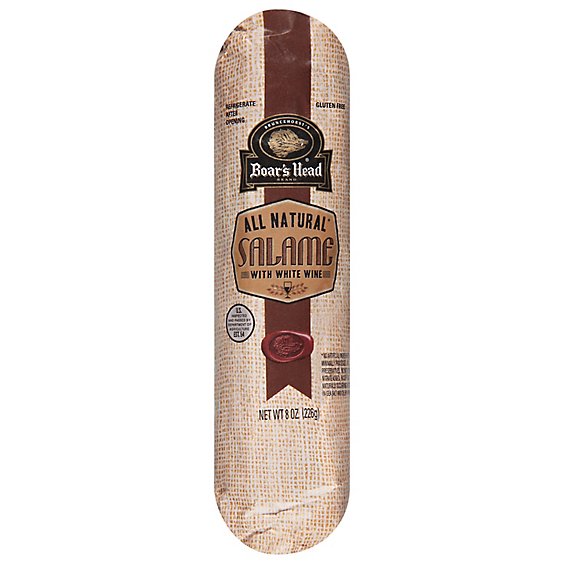 Boars Head Salame Natural With White Wine - 8 Oz