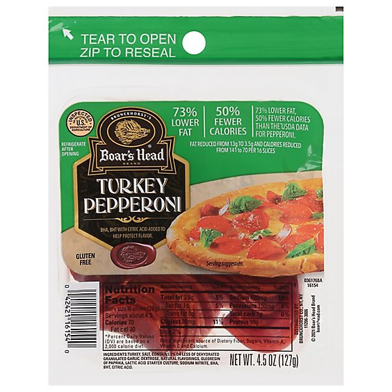 Boars Head Pepperoni Turkey Pouch - 6 Oz