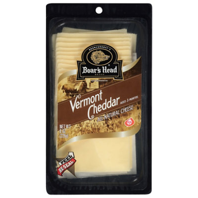 Boars Head Cheese Cheddar Vermont White - 8 Oz