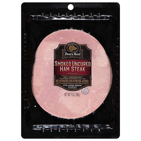 Boars Head Ham Steak Black Tray - 8 Oz