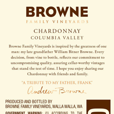 Browne Family Vineyards Chardonnay Wine - 750 Ml - Image 4