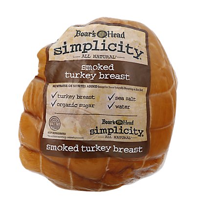 Boars Head Simplicity All Natural Turkey Breast Smoked - 0.50 Lb - Image 1