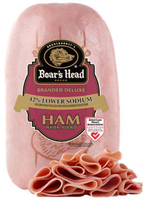 Boars Head Fresh Sliced Ham Deluxe Low Sodium - 0.50 Lb