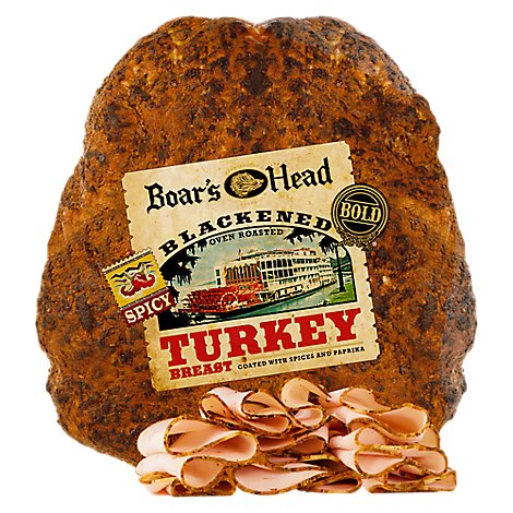 Boars Head Bold Turkey Breast Blackened Oven Roasted - 0.50 Lb