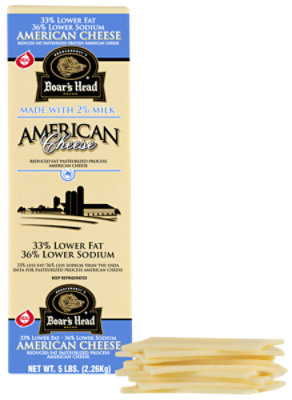 Boar's Head Cheese American White 25% Lower Fat Low Sodium - Image 1