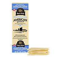 Boar's Head Cheese American White 25% Lower Fat Low Sodium - 0.50 Lb