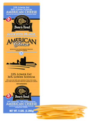 Boar's Head Cheese American Yellow 33% Lower Fat / 36% Lower Sodium