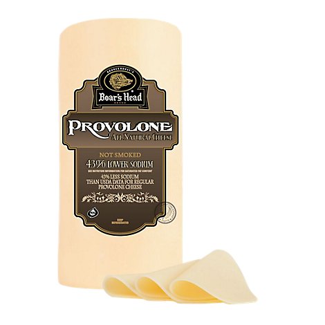 Boars Head 42% Lower Sodium Provolone Cheese - 0.50 Lb