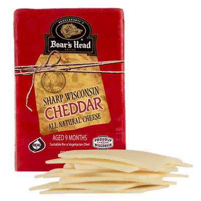 Boar's Head Cheddar Sharp Wisconsin White - Image 1