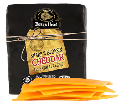 Boar's Head Sharp Wisconsin Yellow Cheddar Cheese - Image 1