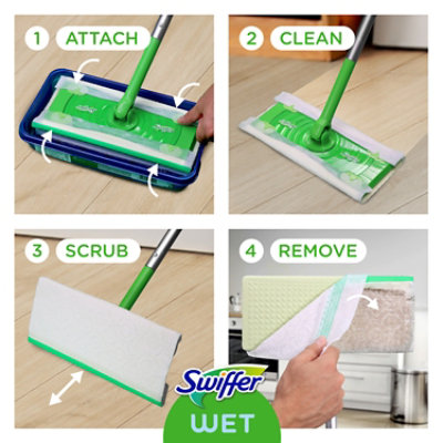 Swiffer Sweeper 2in1 Dry and Wet Multi Surface Floor Cleaner Starter Kit Mop + 10 Refills - Each - Image 4